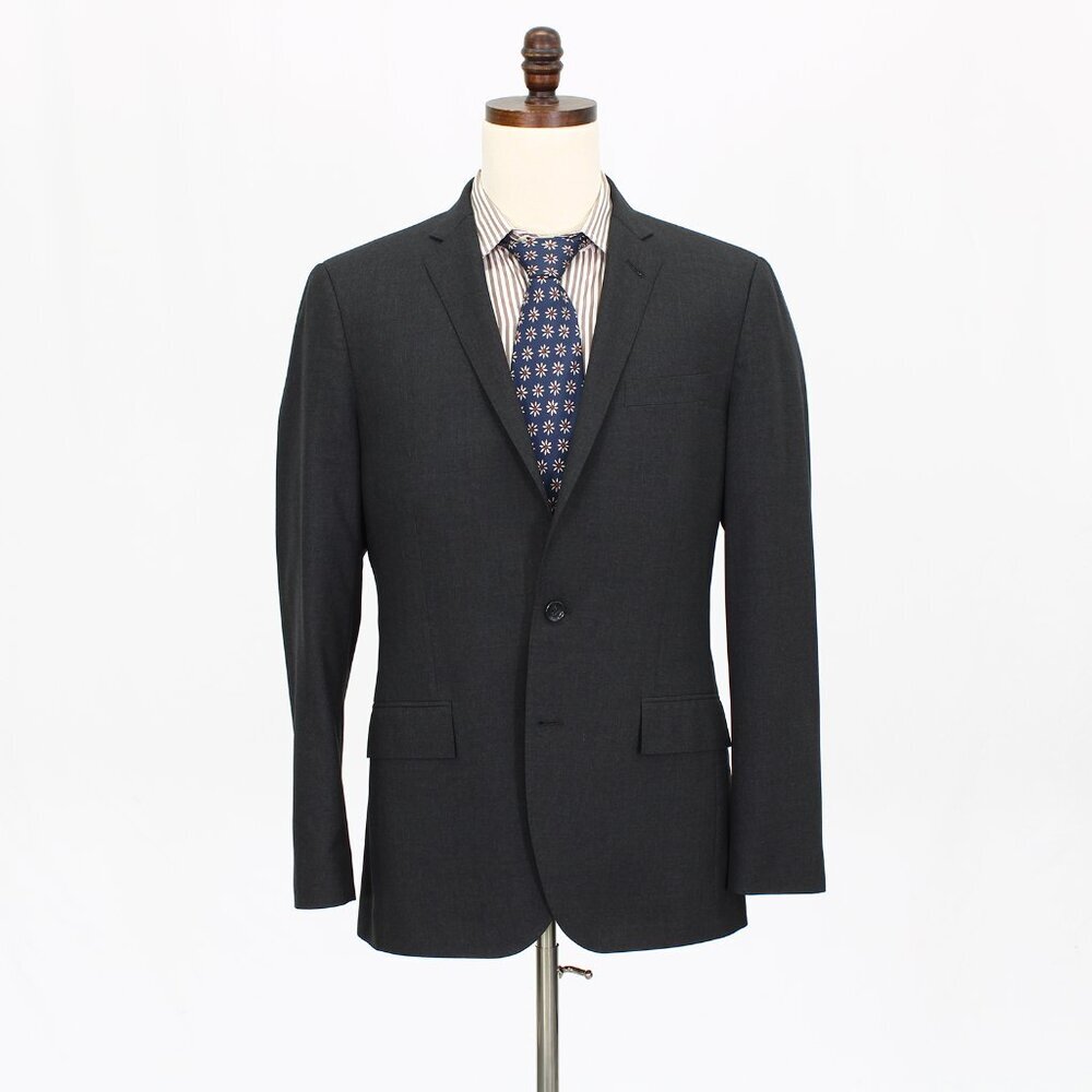 J. Crew Ludlow 40R Gray Solid 2-Button Sport Coat Blazer Jacket G569